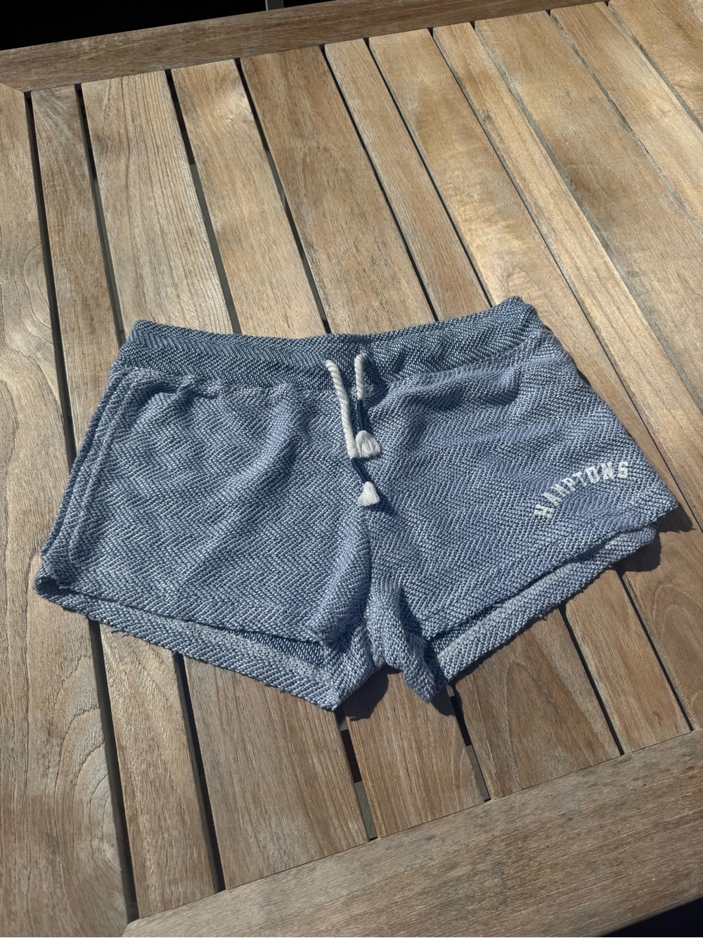 Never worn- Blue Knit Drawstring Women’s Shorts